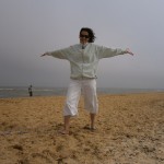 Brasileira na praia de Southwold _ Inglaterra